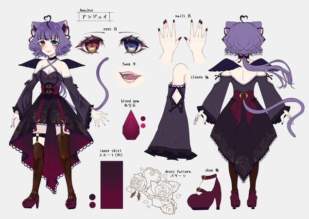 Annjyui Magatsu Vtuber design