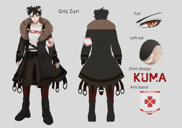Griz Zuri Vtuber design