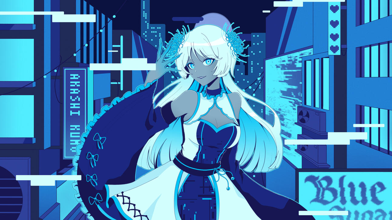 Akashi Kumo Blue Sugar commission